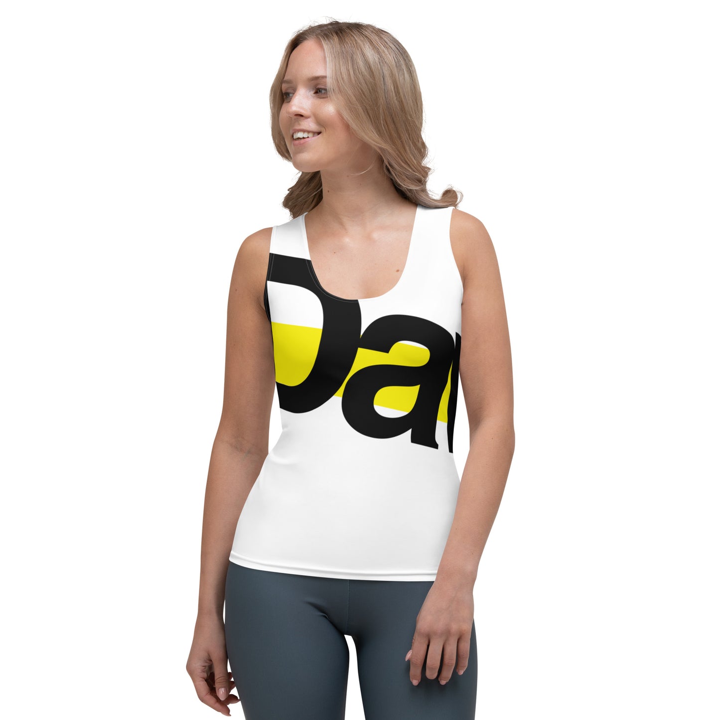 Close-up of an Athletic Tank Top with the DawgTag logo