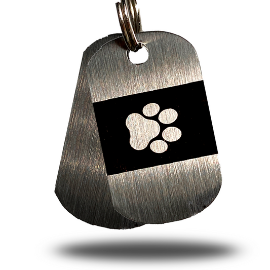 DawgTag FlagTag - Silver: Pair of Tags
