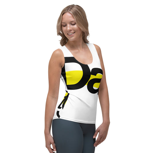 Front view of a woman wearing an Athletic Tank Top