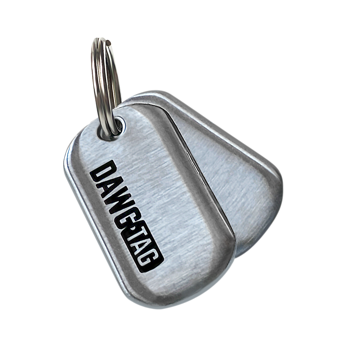 DawgTag Brushed Steel: Pair of Tags - DawgTag - Tag Pair